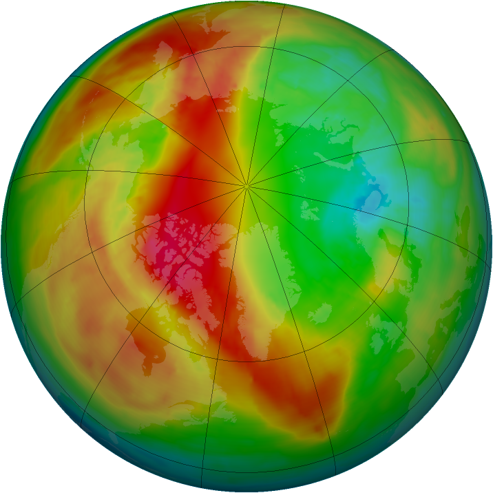 Arctic ozone map for 22 February 2014